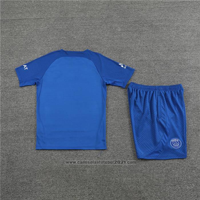 Fato de Treino Paris Saint-Germain Manga Curta 2022-2023 Azul Oscuro - Calcas Curta
